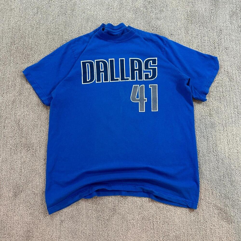Dallas Mavericks Dirk Nowitzki 41 Jersey Style T-Shirt